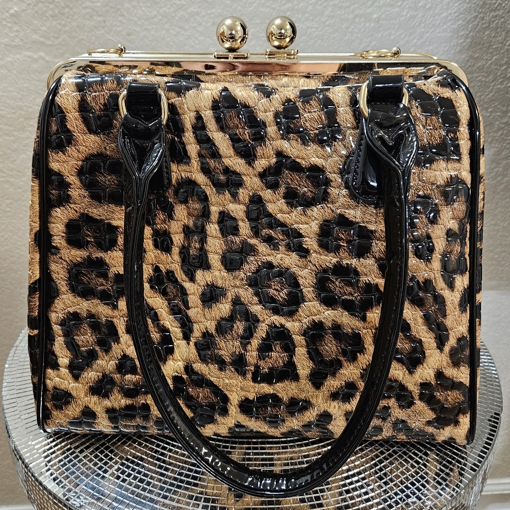 Leopard Patent Bag